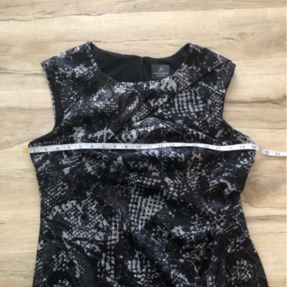 Adrianna Papell Black and Silver Sheath Midi Dress - Picture 2 of 7